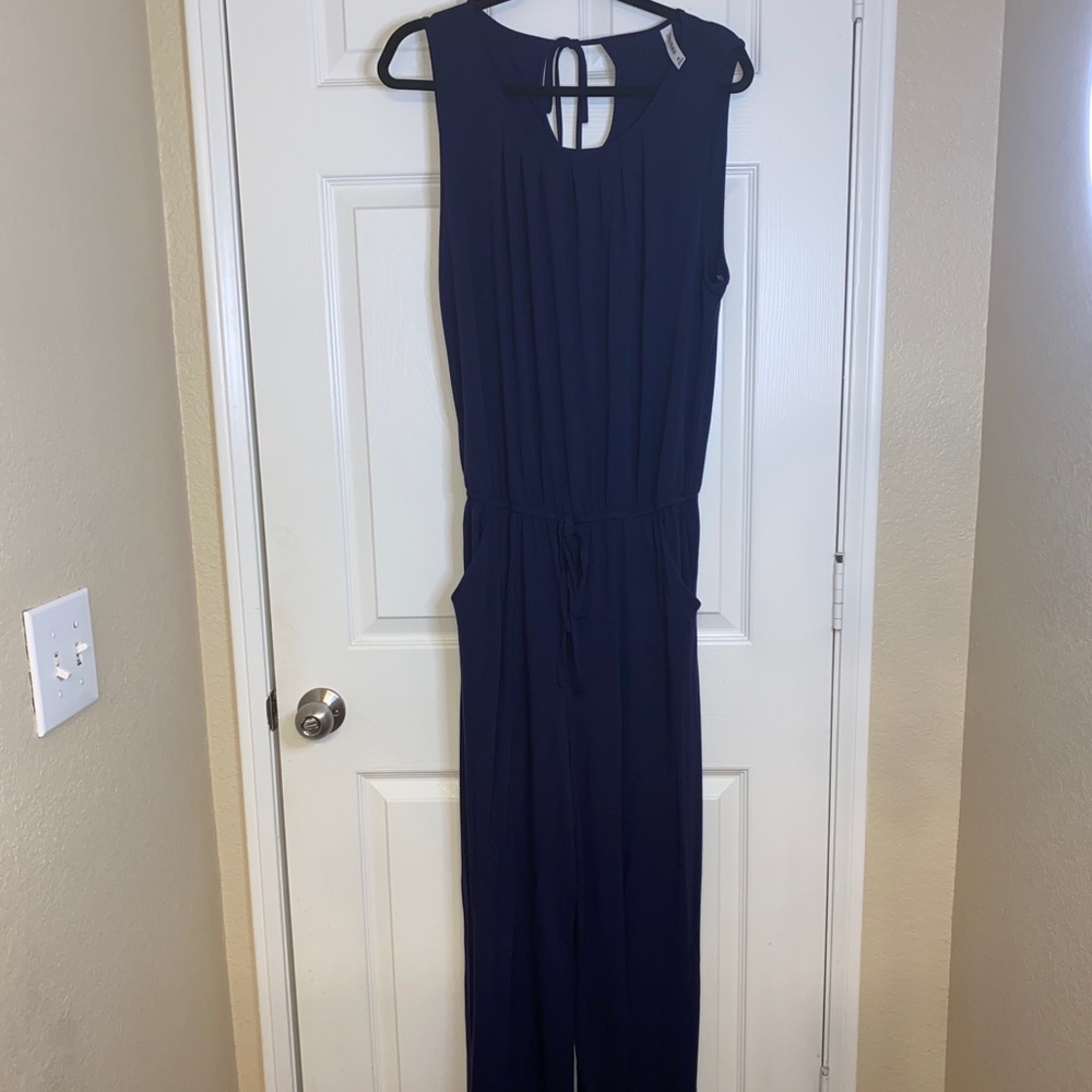 Zenana Premium Jumpsuit - Blue Pant Tank Romper
